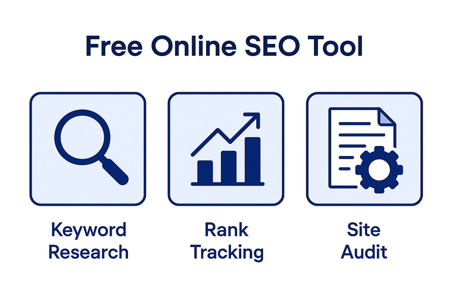 Infographic comparing the best free online SEO tools in 2026: Google Search Console, Alyze, Cocolyze and ChatSEO
