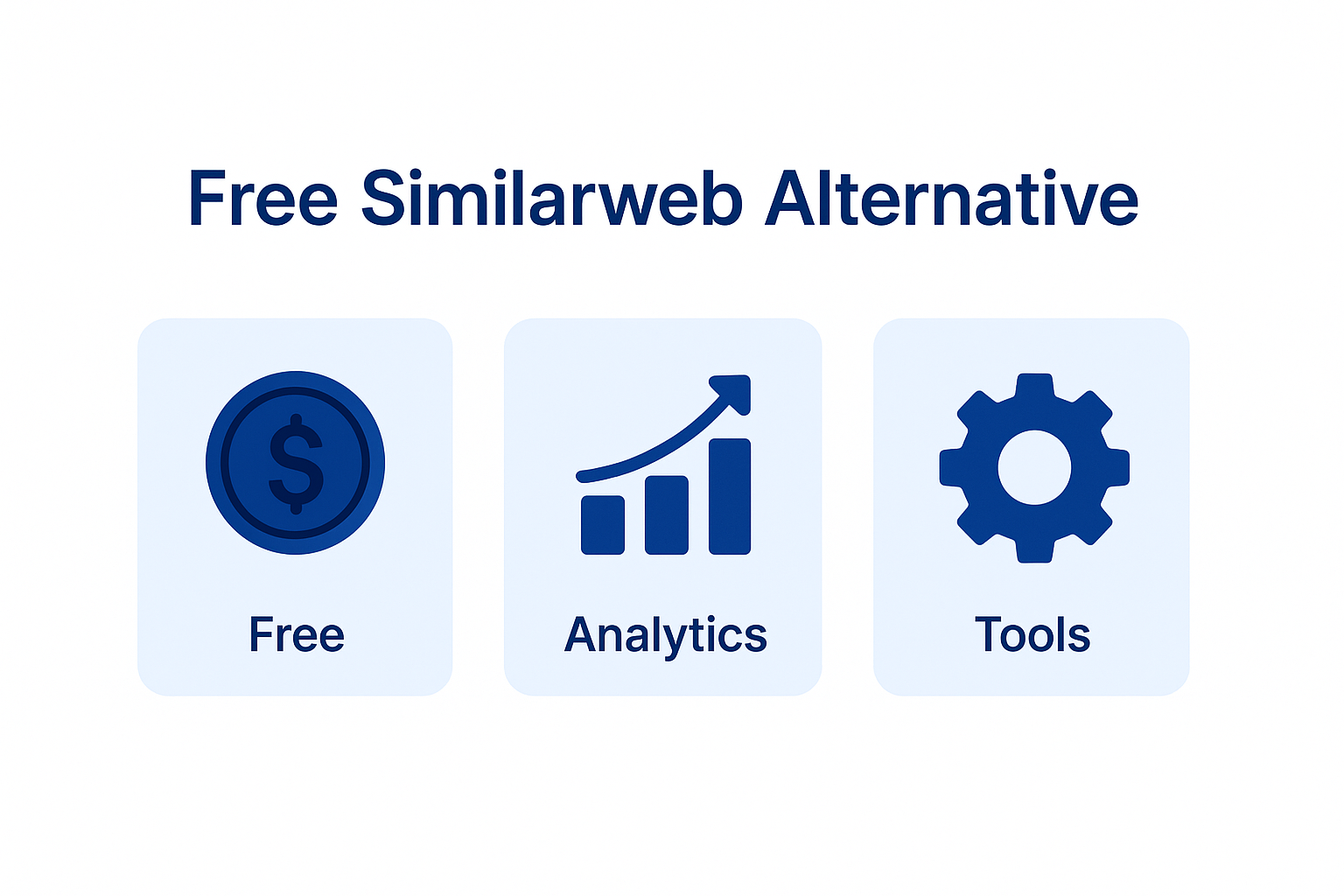 Infographic comparing free SimilarWeb alternatives: Google Search Console, Google Analytics 4, ChatSEO, SparkToro and the SimilarWeb extension